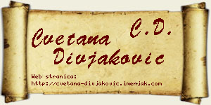 Cvetana Divjaković vizit kartica